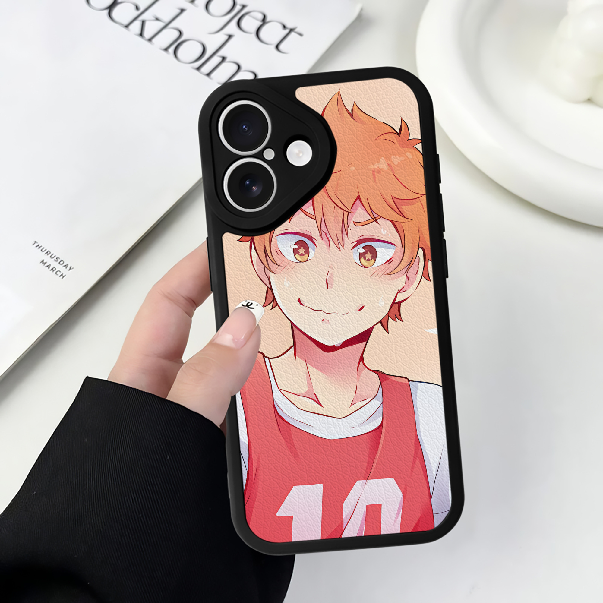 （画像用） ハイキュー!! Haikyu!! 【iPhone 16シリーズ対応】シリコンスマホケース（レザー調） 材質：シリコン